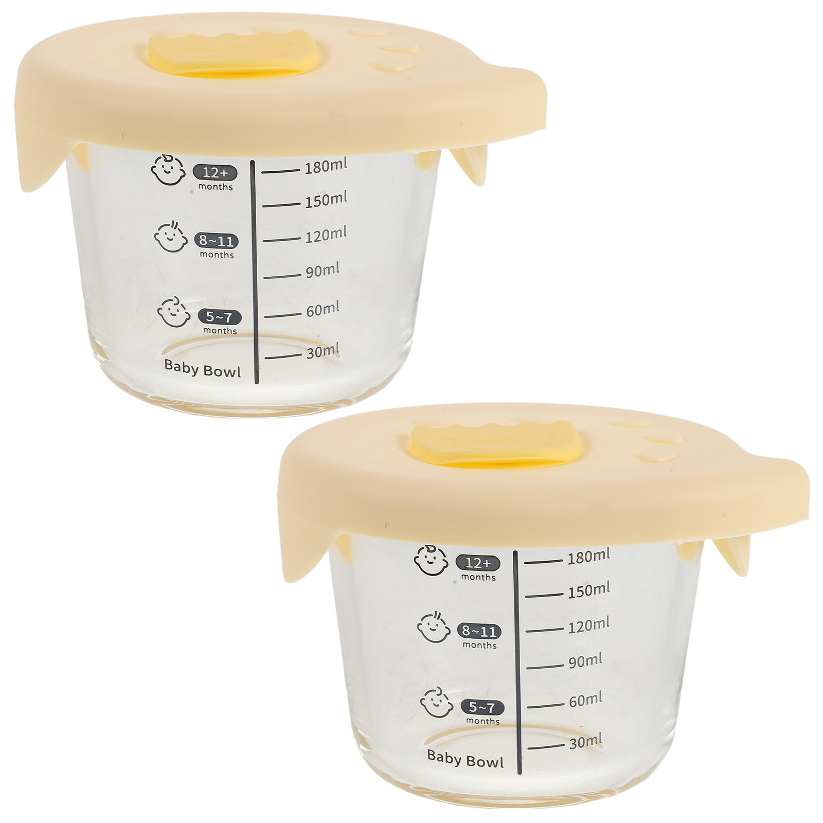 Baby Food Prep Containers - 2 Buah Mangkuk Penyimpanan Makanan Bayi