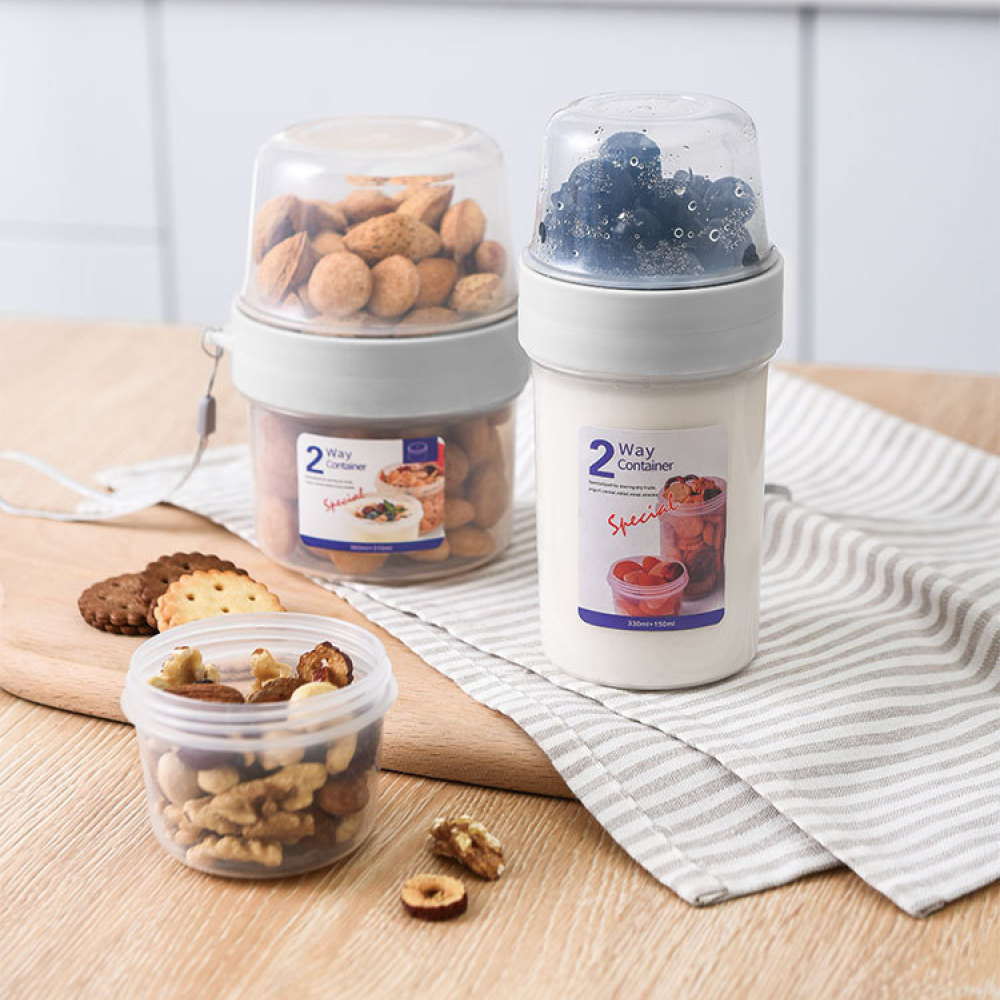 Baby Food Prep Containers - Wadah Penyimpanan Makanan Dua Lapis Portabel