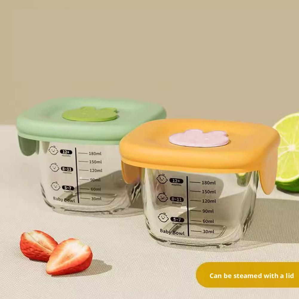 2 Buah Mangkuk Kaca untuk Meng - Baby Food Prep Containers ulasan dan harga
