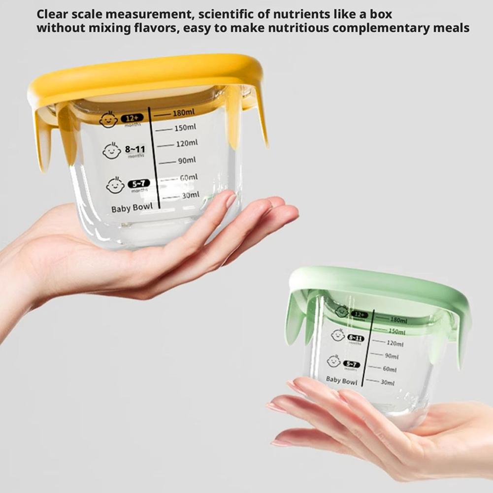 2 Buah Mangkuk Kaca untuk Meng - Baby Food Prep Containers ulasan dan harga